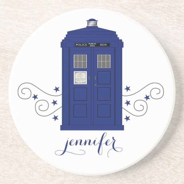 Police Box Swirls Coaster (Front)