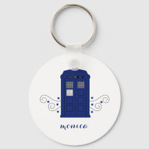 Police Box Swirls Keychain
