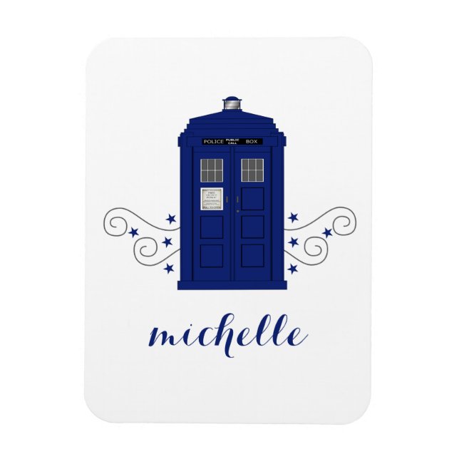 Police Box Swirls Premium Magnet (Vertical)