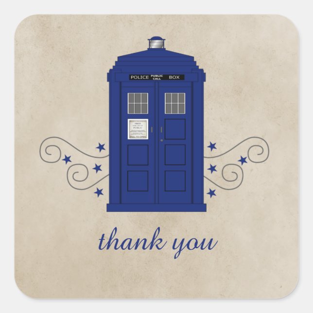 Police Box Thank You Stickers v6 (Front)
