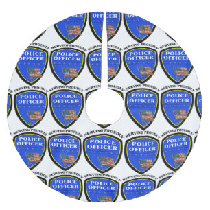 Police Brushed Polyester Tree Skirt
