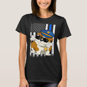 Police Bulldog Back the Blue Law Enforcement Appre T-Shirt