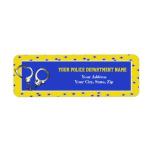 Police Bullet Holes Return Address Label