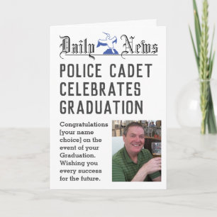 Police Cadet Graduation Card to Personalize