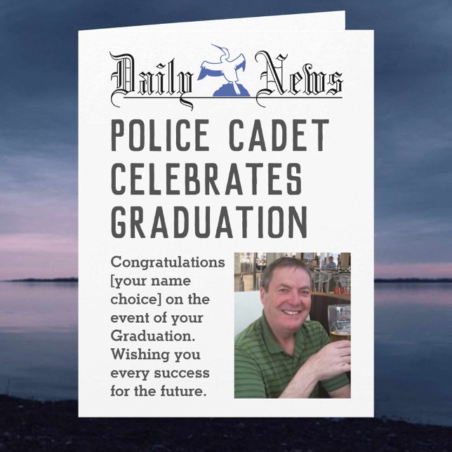 Police Cadet Graduation Card to Personalize (Creator Uploaded)