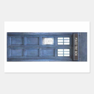 Police Call Box Rectangular Stickers