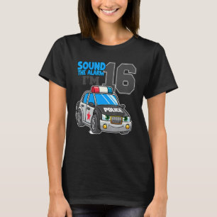 Police Car 16th Birthday Boy 16 Cop Policeman Offi T-Shirt