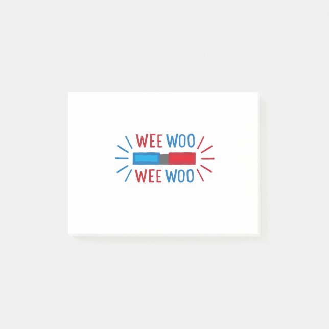 Police Car Ambulance Fire Engine Post-it Notes (Front)