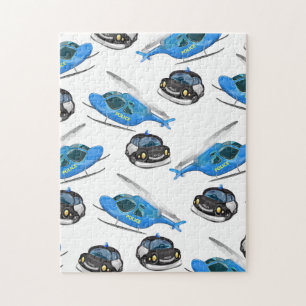 Police Car and helicopter Jigsaw Puzzle