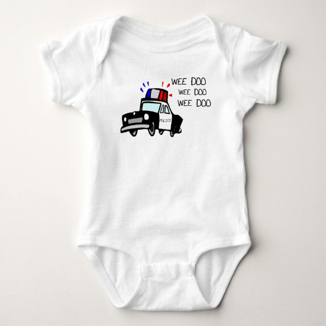 Police Car Baby Bodysuit (Front)