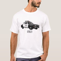 Police car cartoon illustration