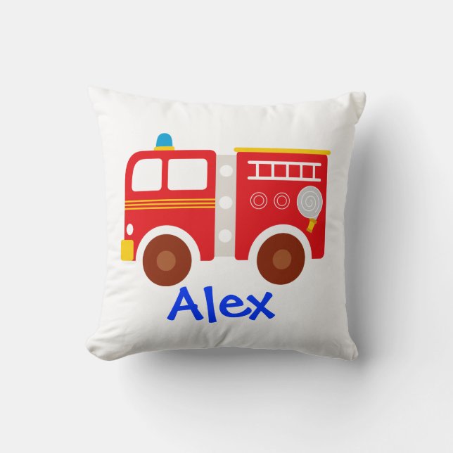 police car fire truck pillow (Front)