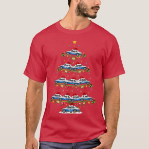 Police Car Lover Matching Santa Police Car Christm T-Shirt