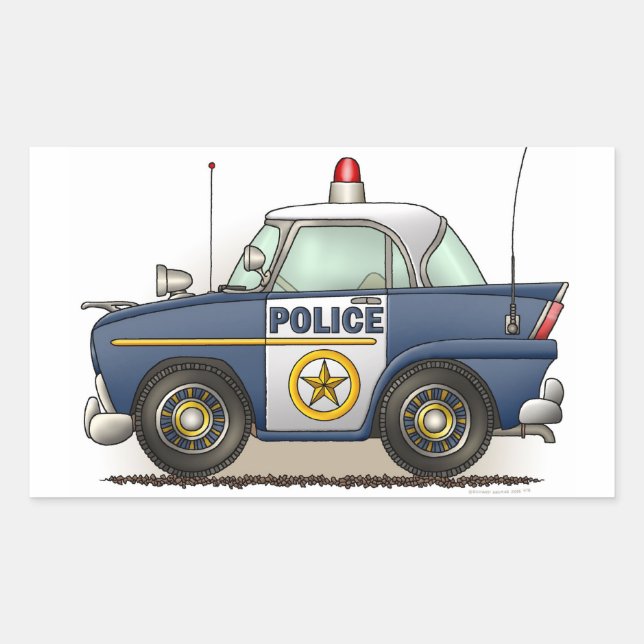 Police Car Police Crusier Cop Car Sticker (Front)