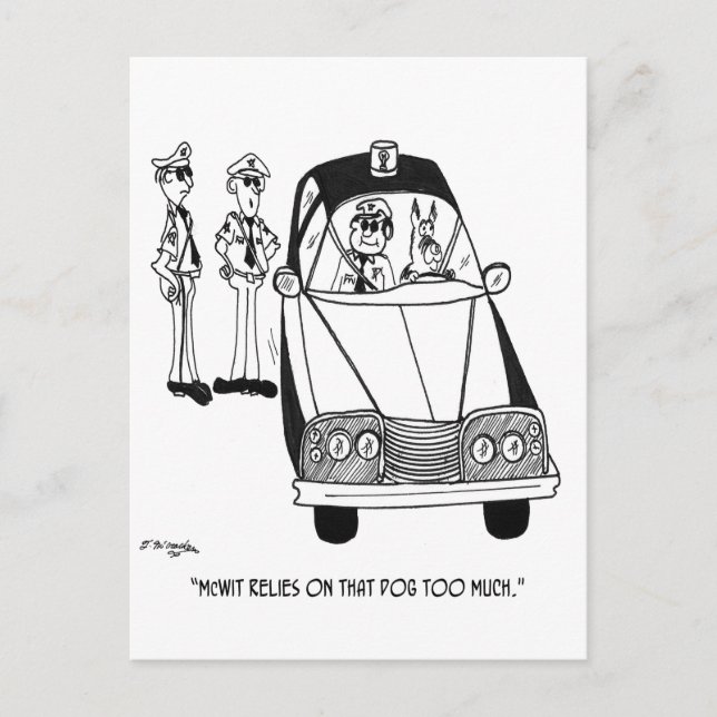 Police Cartoon 4821 Postcard (Front)