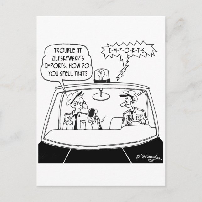 Police Cartoon 5125 Postcard (Front)