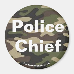 Police Chief camo magnet