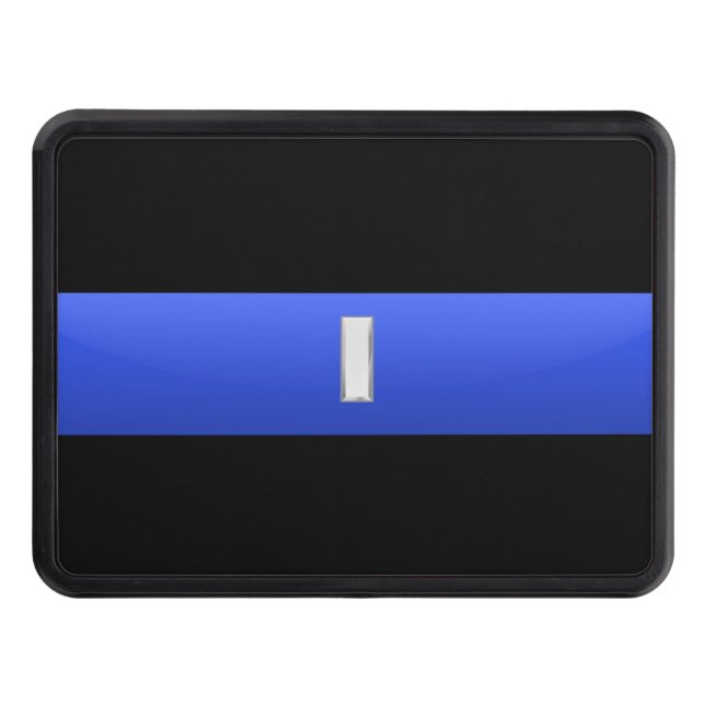 Police Chief Rank- Thin Blue Line Hitch Cover (Front)