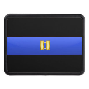 Police Chief Rank- Thin Blue Line Hitch Cover