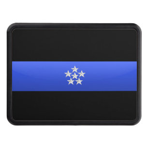 Police Chief Rank- Thin Blue Line Hitch Cover