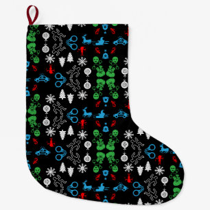 Police Christmas Decorative Large Christmas Stocking