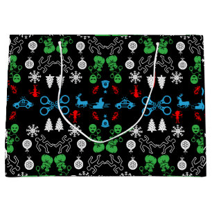 Police Christmas Decorative Large Gift Bag