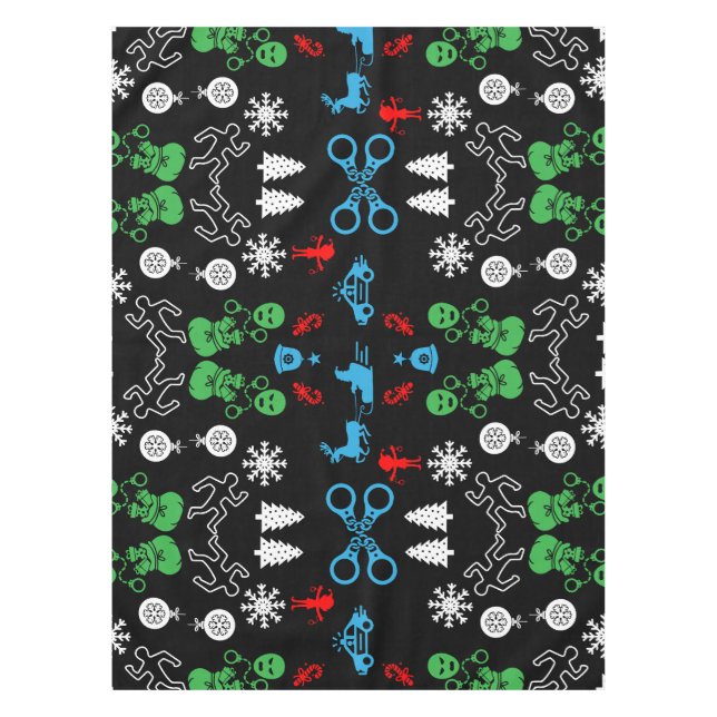 Police Christmas Decorative Tablecloth (Front)