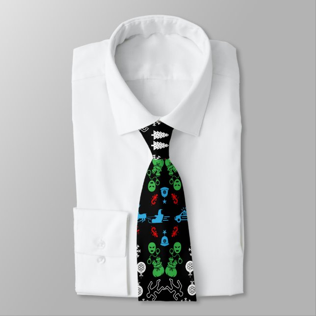 Police Christmas Decorative Tie (Tied)