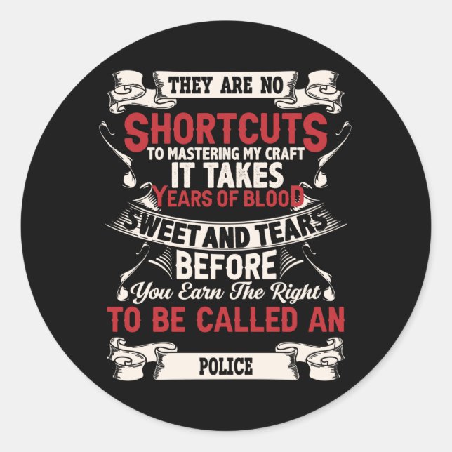 Police Classic Round Sticker (Front)