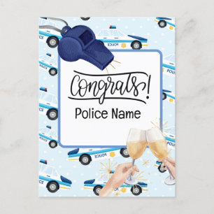 Police Congratulations  Postcard