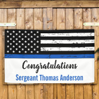 Police Congratulations Thin Blue Line Retirement P