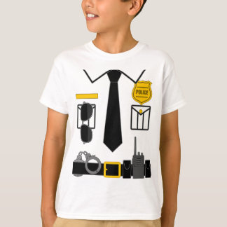 Police Costume For & Adults Halloween Police Offic T-Shirt