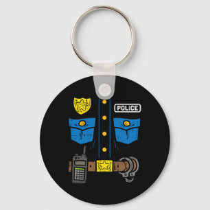Police Costume Funny Cop Law Enforcement Men Boys Keychain