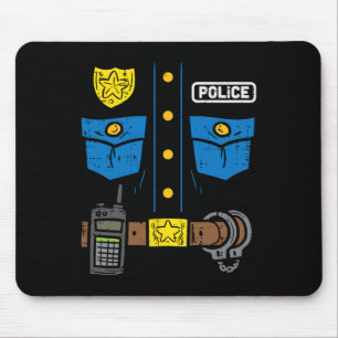 Police Costume Funny Cop Law Enforcement Men Boys  Mouse Pad