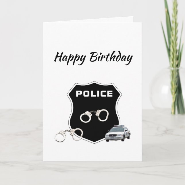 Police Crime Badge  Card (Front)