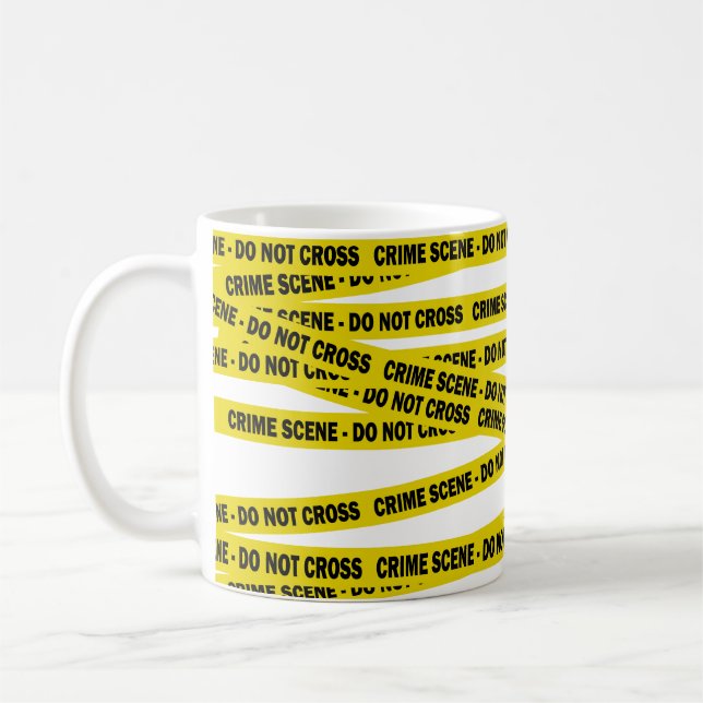 Police Crime Scene Do Not Cross American Detective Coffee Mug (Left)