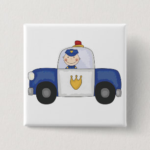 Police Cruiser T-shirts and Gifts 2 Inch Square Button