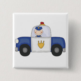 Police Cruiser T-shirts and Gifts 2 Inch Square Button