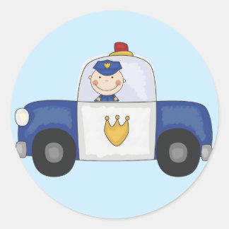 Police Cruiser T-shirts and Gifts Classic Round Sticker
