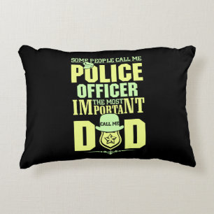 Police Dad Law Enforcement Father's Day Accent Pillow