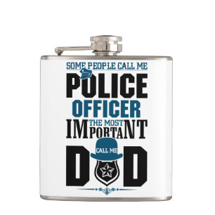 Police Dad   Law Enforcement   Father's Day Hip Flask