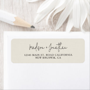 Police décorative chic Script crème Mariage noir