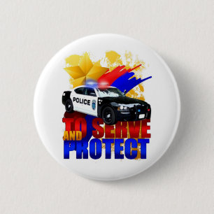 Police department 2 inch round button
