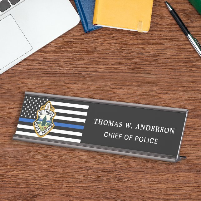 Police Department Custom Logo Law Enforcement  Desk Name Plate (Creator Uploaded)