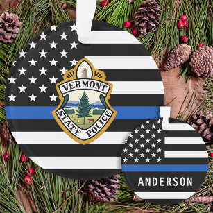 Police Department Custom Logo Name Law Enforcement Ornament