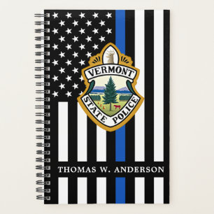Police Department Custom Logo Thin Blue Line Planner