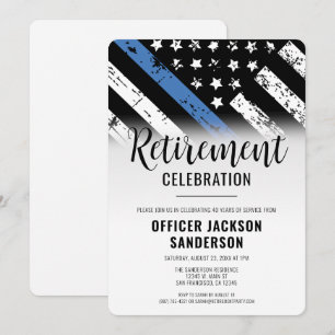 Police Department Law Enforcement Retirement Party Invitation