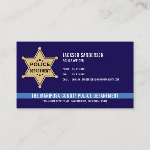 Police Department Law Enforcement Sheriff Badge Business Card