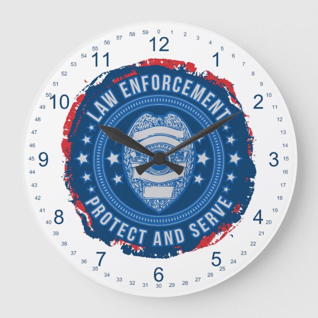 Police Department Seal of Safety Large Clock (Front)