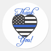 Police Department Thank You Heart